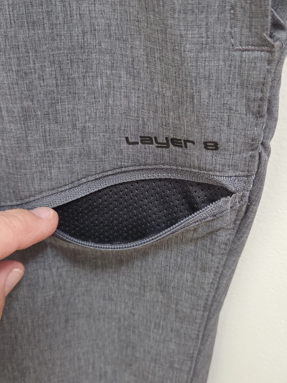Layer 8 Men's Gray Elastic-Waist Casual Pants, Size Large